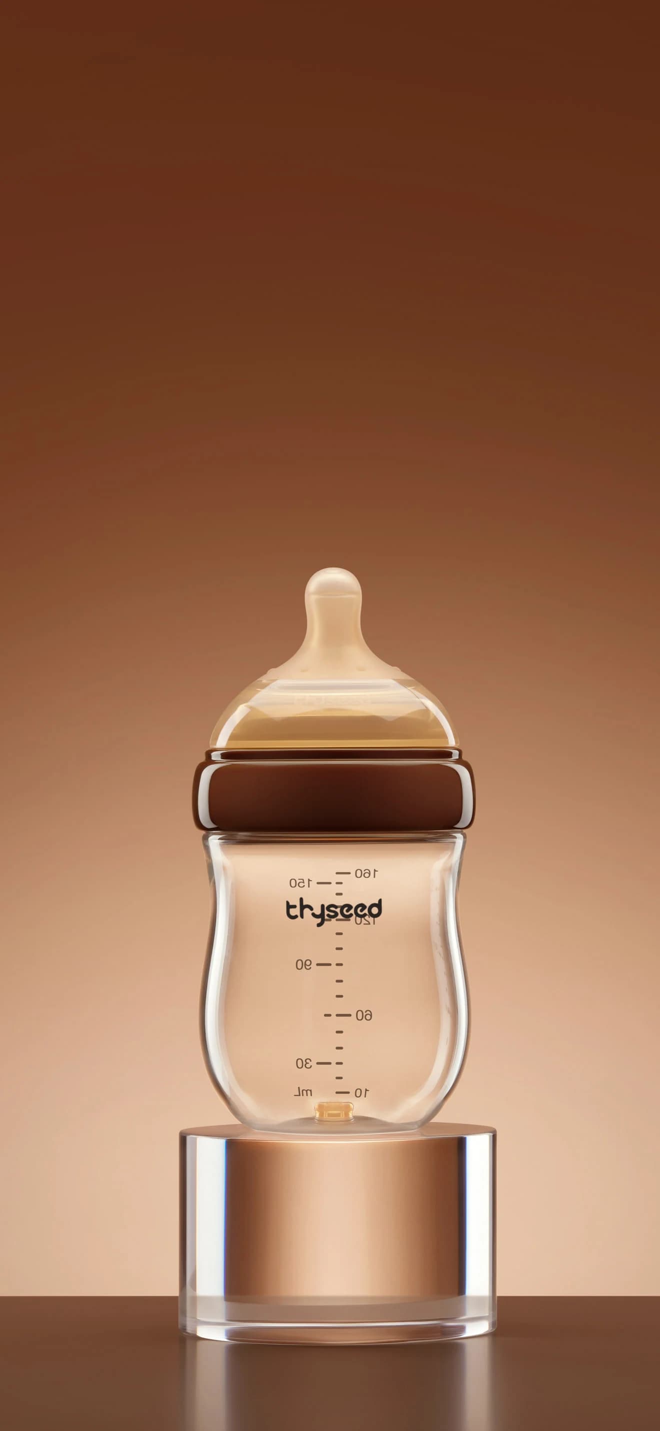 Стеклянная бутылочка Thyseed 160 мл на подставке